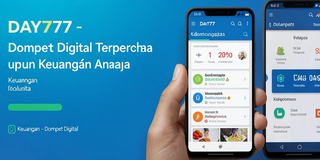 Tampilan utama aplikasi DAY777 yang menampilkan fungsi dompet digital.