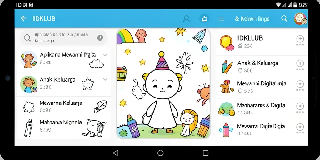 Tampilan antarmuka IDKLUB untuk mewarnai digital yang menyenangkan.