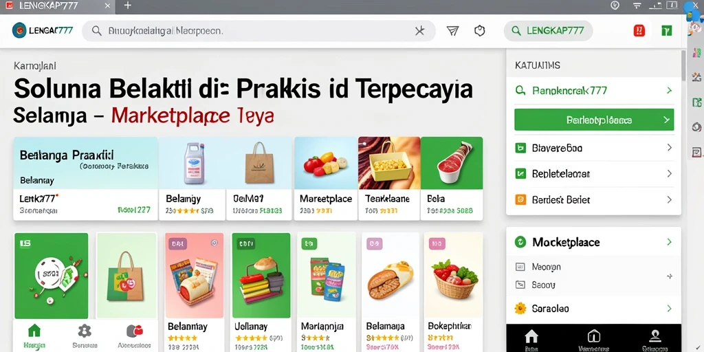 Antarmuka aplikasi LENGKAP777 yang mudah digunakan untuk belanja online.