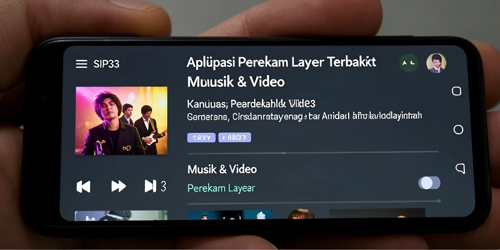 Tampilan antarmuka SIP33 saat merekam layar dengan suara.