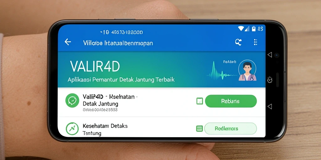 Antarmuka <strong>VALIR4D</strong> menampilkan grafik detak jantung yang jelas.